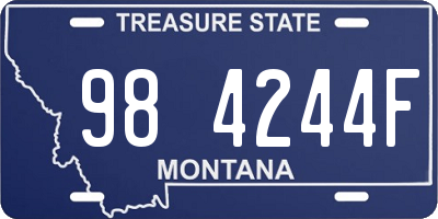 MT license plate 984244F