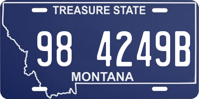 MT license plate 984249B