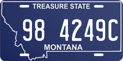 MT license plate 984249C