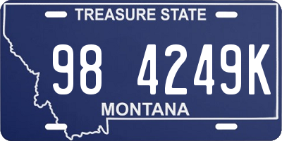MT license plate 984249K