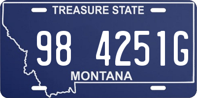 MT license plate 984251G