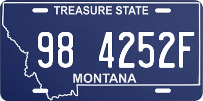 MT license plate 984252F