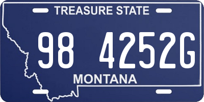 MT license plate 984252G