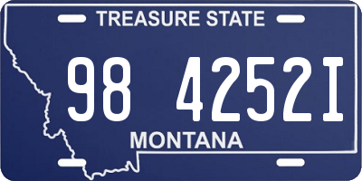 MT license plate 984252I