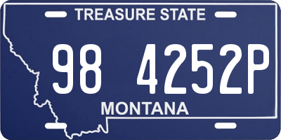 MT license plate 984252P