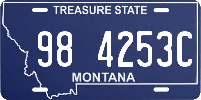 MT license plate 984253C