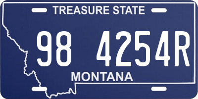 MT license plate 984254R