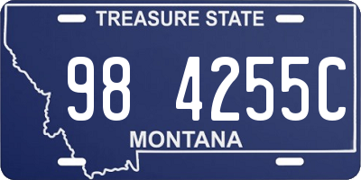 MT license plate 984255C