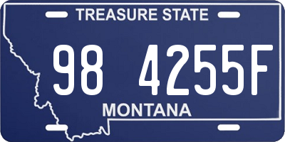 MT license plate 984255F