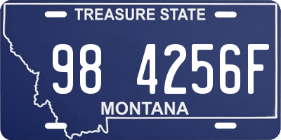 MT license plate 984256F