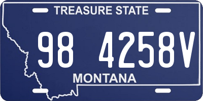 MT license plate 984258V