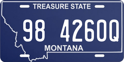 MT license plate 984260Q