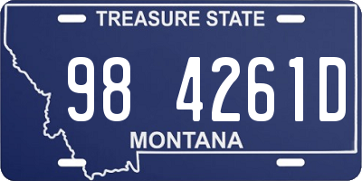 MT license plate 984261D