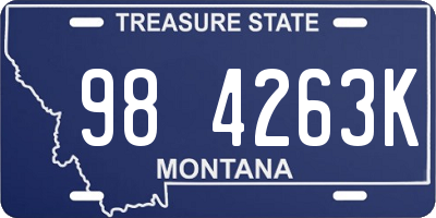 MT license plate 984263K
