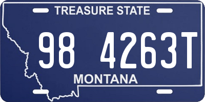 MT license plate 984263T