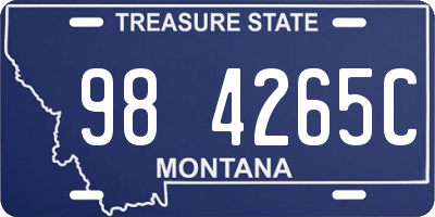 MT license plate 984265C
