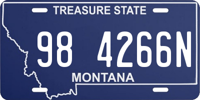 MT license plate 984266N