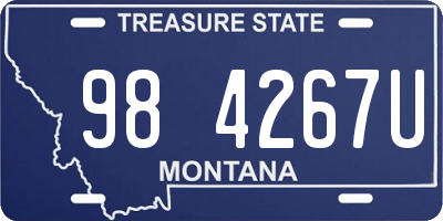 MT license plate 984267U