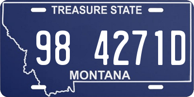 MT license plate 984271D