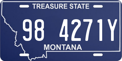 MT license plate 984271Y