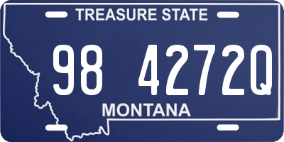 MT license plate 984272Q