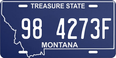 MT license plate 984273F