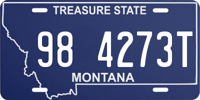 MT license plate 984273T