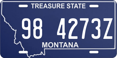 MT license plate 984273Z