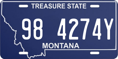 MT license plate 984274Y