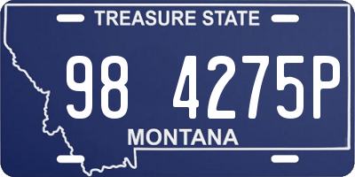 MT license plate 984275P