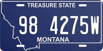 MT license plate 984275W