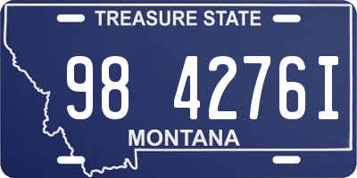 MT license plate 984276I