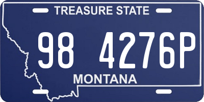 MT license plate 984276P