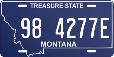 MT license plate 984277E