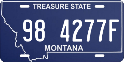 MT license plate 984277F