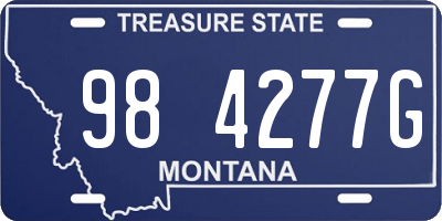 MT license plate 984277G