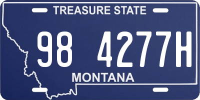 MT license plate 984277H