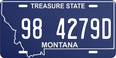 MT license plate 984279D