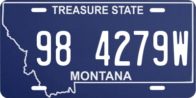 MT license plate 984279W