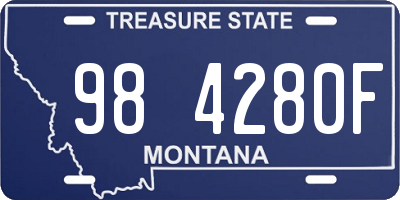 MT license plate 984280F