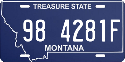 MT license plate 984281F