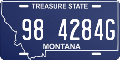 MT license plate 984284G