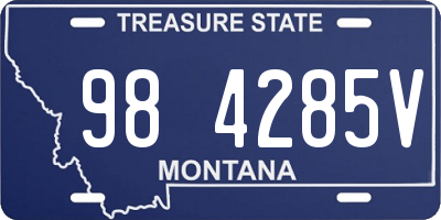 MT license plate 984285V