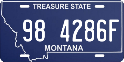 MT license plate 984286F