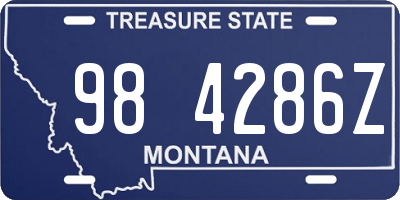 MT license plate 984286Z