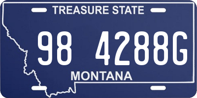 MT license plate 984288G