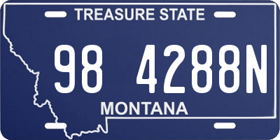 MT license plate 984288N