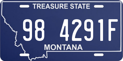 MT license plate 984291F