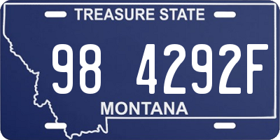 MT license plate 984292F