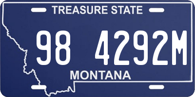 MT license plate 984292M